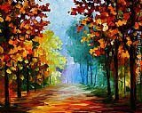 Leonid Afremov FOREST CLEARING painting